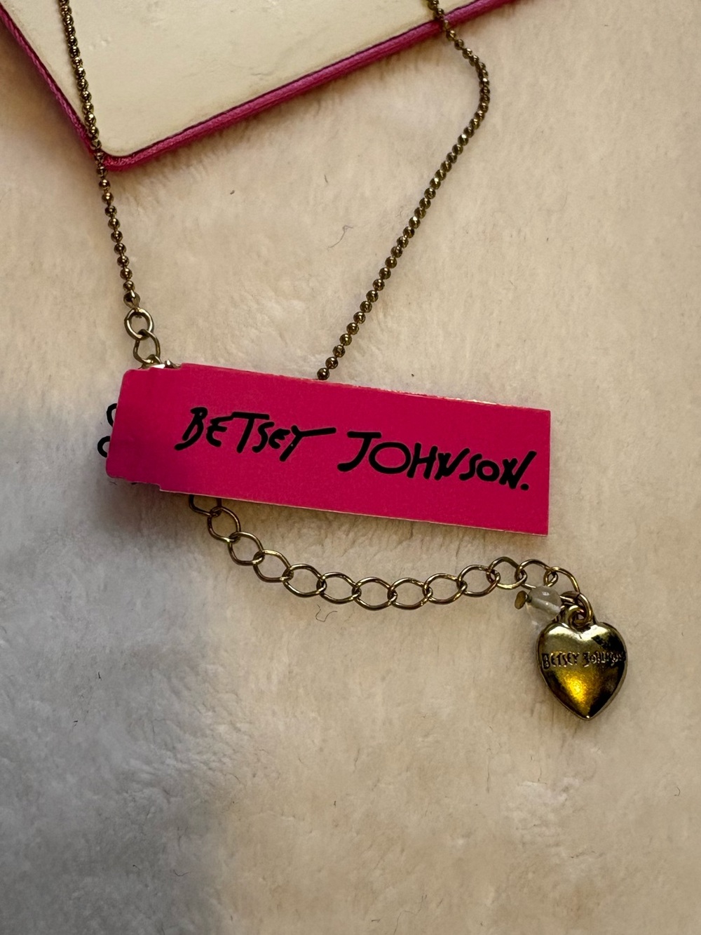 Betsey Johnson Pink Multicolor Parrot Pendant Necklace - Picture 4 of 5